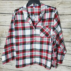 Old Navy NWT Men's Button Up Flannel Plaid Pajama Shirt Size XXL